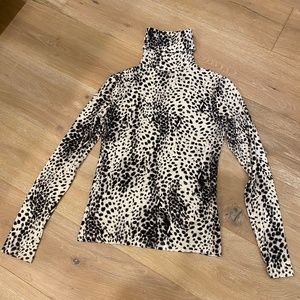 Animal Print Turtleneck